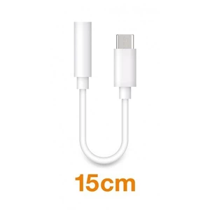 Audio adaptér Aligator USB-C na 3,5 mm Jack, biela