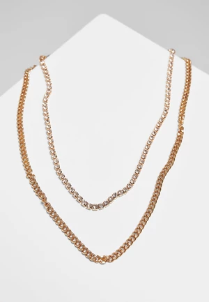 Double-layered necklace - gold colors