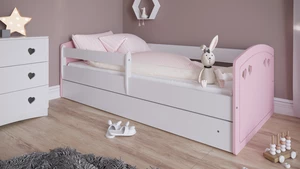 Dětská postel s úložným prostorem Julie 160x80 cm, růžová