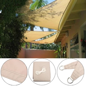 3 x 3 x 3m Waterproof Triangles Outdoor Courtyard Canopy Patio Swimming Pool Gazebo Canopies Shading UV Sunshade Net Awn