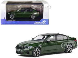 BMW M5 (F90) Competition San Remo Green Metallic with Black Top 1/43 Diecast Model Car by Solido