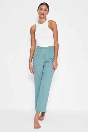 Trendyol Green 100% Cotton Capri Knitted Pajama Bottoms