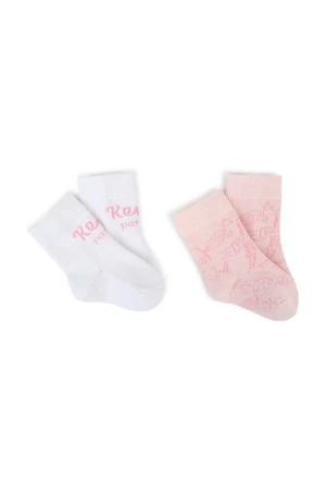 Ponožky pre bábätká Kenzo Kids 2-pak ružová farba