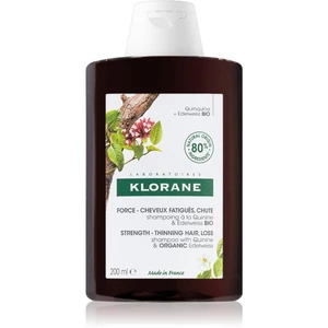 Klorane Quinine & Edelweiss Bio posilňujúci šampón proti vypadávániu vlasov 200 ml