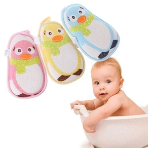 Cute Newborn Baby Shower Bath Sponge Rub Infant Toddle Kids Bath Brushes Cotton Rubbing Body Wash Towel Accessories