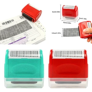 Roller Type Confidential Stamp Messy Code Stamp Express Privacy Smear Pen Anti-Leakage Covering Open Box Message Eliminator