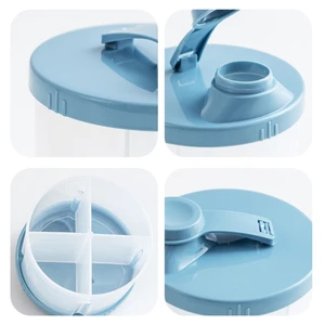 4-Grids Portable Baby Food Storage Box Infant Milk Powder Organizer Container Portable Box for Out-packing Milk Powder