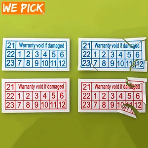 Wholesale 200pcs Year Red Color Rectangle Shape Fragile Label Warranty Void If Removed Sticker