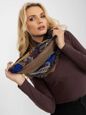 Lady's grey scarf with prints