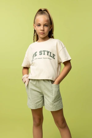 DEFACTO Crop Short Sleeve T-shirt