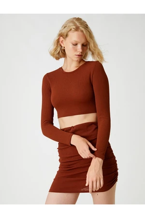 Koton Crop T-Shirt Long Sleeve
