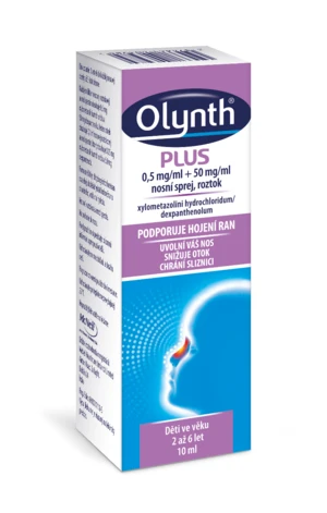 OLYNTH® PLUS 0,5 mg/ml + 50 mg/ml nosní sprej, roztok 10 ml