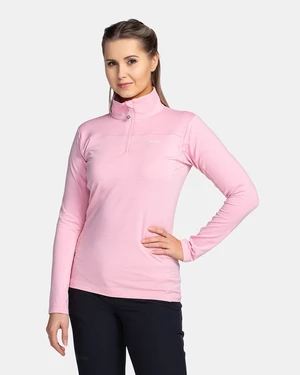 Women's pink sports sweatshirt with stand-up collar Kilpi MONTALE
