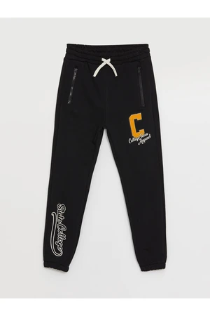 LC Waikiki Boy's Jogger Sweatpants with Printed Elastic Waist