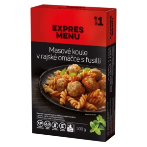 EXPRES MENU KM Masové koule v rajské omáčce s fusilli 1 porce