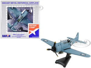 Douglas SBD-3 Dauntless Aircraft "Lt. Richard Best" United States Navy 1/87 Diecast Model Airplane by Postage Stamp