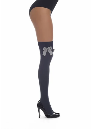 Bas Bleu Knee socks with decorative bow CAMEO 80 DEN