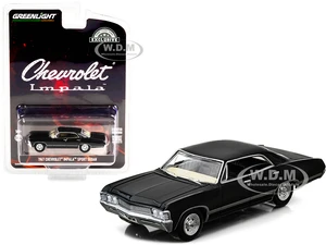 1967 Chevrolet Impala Sport Sedan Tuxedo Black "Hobby Exclusive" 1/64 Diecast Model Car by Greenlight