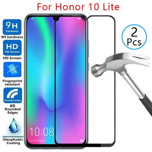 9d screen protector tempered glass case for huawei honor 10 lite cover on honer onor 10lite 10 light protective phone coque bag