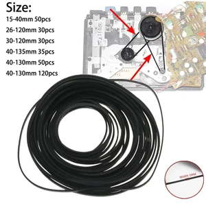 30-120pack Universal 26-135mm Mix Cassette Tape Machine Belt New Assorted Common Belt for Recorders Walkman DVD Drive