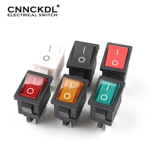 5 PCS/LOT KCD1 4 Pin 21*15mm ON-OFF Boat Car Rocker Switch 6A/250V AC 10A/125V AC With Red Blue Green Yellow Light Switch