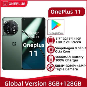 Global Version Oneplus 11 NFC Snapdragon 8 Gen 2 Octa Core 6.7'' 120Hz 2K Screen 50MP Triple Camera 5000mAh Battery 100W Charger