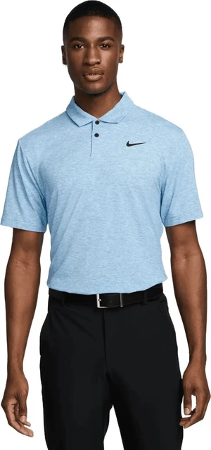 Nike Dri-Fit Tour Heather Mens Polo Light Photo Blue/Black XL