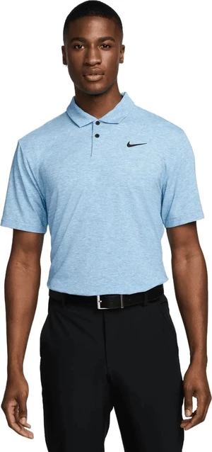Nike Dri-Fit Tour Heather Mens Polo Light Photo Blue/Black L Camiseta polo