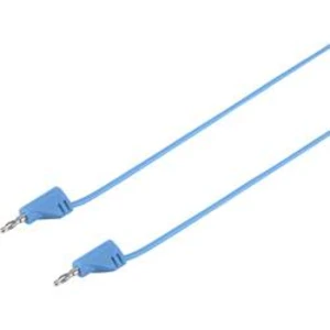 VOLTCRAFT MSB-200 měřicí kabel [lamelová zástrčka 2 mm - lamelová zástrčka 2 mm] modrá, 0.60 m