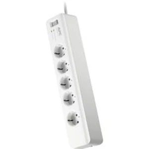 Zásuvková lišta s přepěťovou ochranou APC by Schneider Electric PM5-GR PM5-GR, počet zásuvek 5, IP20, 1.80 m, bílá