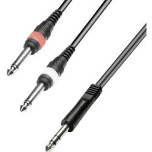 Kabel 1x stereo jack (M) 6,3 mm / 2x mono jack (M) 6,3 mm, 2,5 m