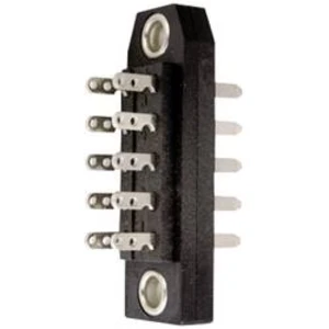 Měřicí lišta DIN 41620 Telegärtner J00045A0904, 20pól., 2,54 mm, černá