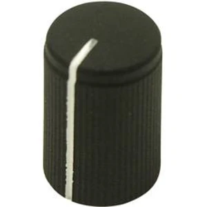 Otočný knoflík Cliff FC7251, pro sérii KMK10, 6 mm, s drážkováním, černá