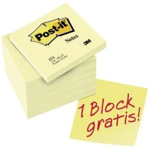 Post-it® Notes 76 x 76 mm 3M 7100199885, (š x v) 76 mm x 76 mm, žlutá, 600 listů