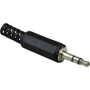 Jack konektor 3,5 mm BKL Electronic 1107003, zástrčka rovná, 3pól./stereo, stříbrná