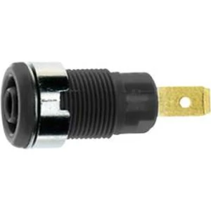 Laboratorní zásuvka MultiContact SLB 4-F6,3 (32001861-21), vestavná vertikální, Ø 4 mm, černá