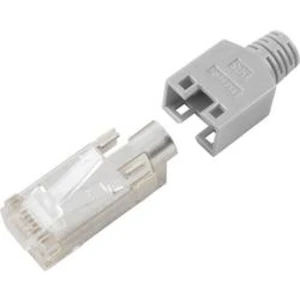 Konektor RJ45 Hirose Electronic RJ45C5E-RT, zástrčka rovná, AWG 26/7, červená