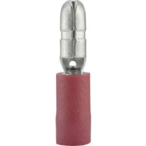 Kulatá zástrčka Vogt 3920S, 0,5 / 1 mm², Ø: 4 mm, červená