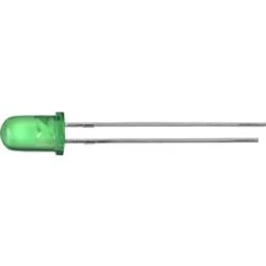 LED dioda kulatá s vývody Kingbright, L-7113GD, 20 mA, 5 mm, 2,2 V, 30 °, 20 mcd, zelená