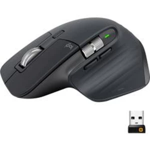 Optická Wi-Fi myš Logitech MX Master 3 Advanced 910-005694, ergonomická, skleněný povrch, integrovaný scrollpad, grafit