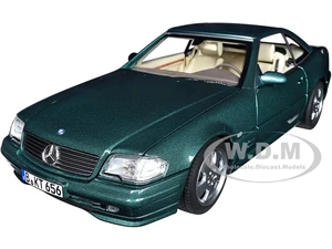 1999 Mercedes-Benz SL 500 Cabriolet Green Metallic 1/18 Diecast Model Car by Norev