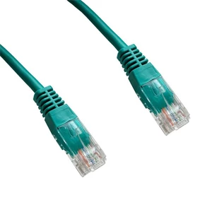 Kábel DATACOM síťový (RJ45), 0,5m (1504) zelený Patch kabel UTP lanko cat.5e se dvěma konektory RJ45, pro propojování počítačových sítí (např. pro spo