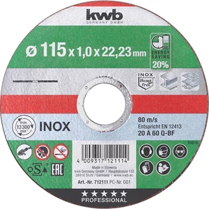 kwb  712111 rezný kotúč rovný  115 mm 22.23 mm 1 ks