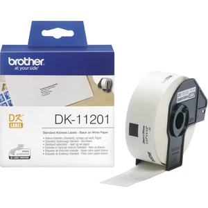 Brother DK-11201 etikety v roli 90 x 29 mm papier  biela 400 ks permanentné DK11201 adresná nálepky