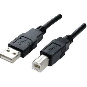 Manhattan #####USB-Kabel USB 2.0 #####USB-A Stecker, #####USB-B Stecker 3.00 m čierna pozlátené kontakty, UL certifikáci