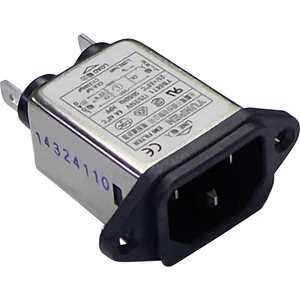 Yunpen YB06T1 sieťový filter s IEC zásuvkou 250 V/AC 6 A 0.7 mH (d x š x v) 57 x 25.25 x 52.3 mm 1 ks