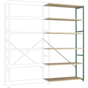 Manuflex RP1428.0001 prístavný modul regálu oddelenia  (š x v x h) 960 x 2250 x 300 mm    drevená podlaha