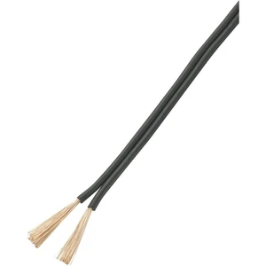TRU COMPONENTS 93030c507 opletenie / lanko  2 x 0.50 mm² čierna 10 m
