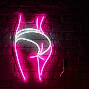 Neon Light Sign Custom Led Human Body Girl's Buttocks Visual Art Bar Club Wall Hanging Flexible Lighting For Sign Decor