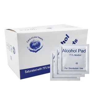 6*6 6*3 100PCS Disinfected Cotton Pad 75 Degree Alcohol Cotton Cleaning Wipes Alcohol Cotton Pads